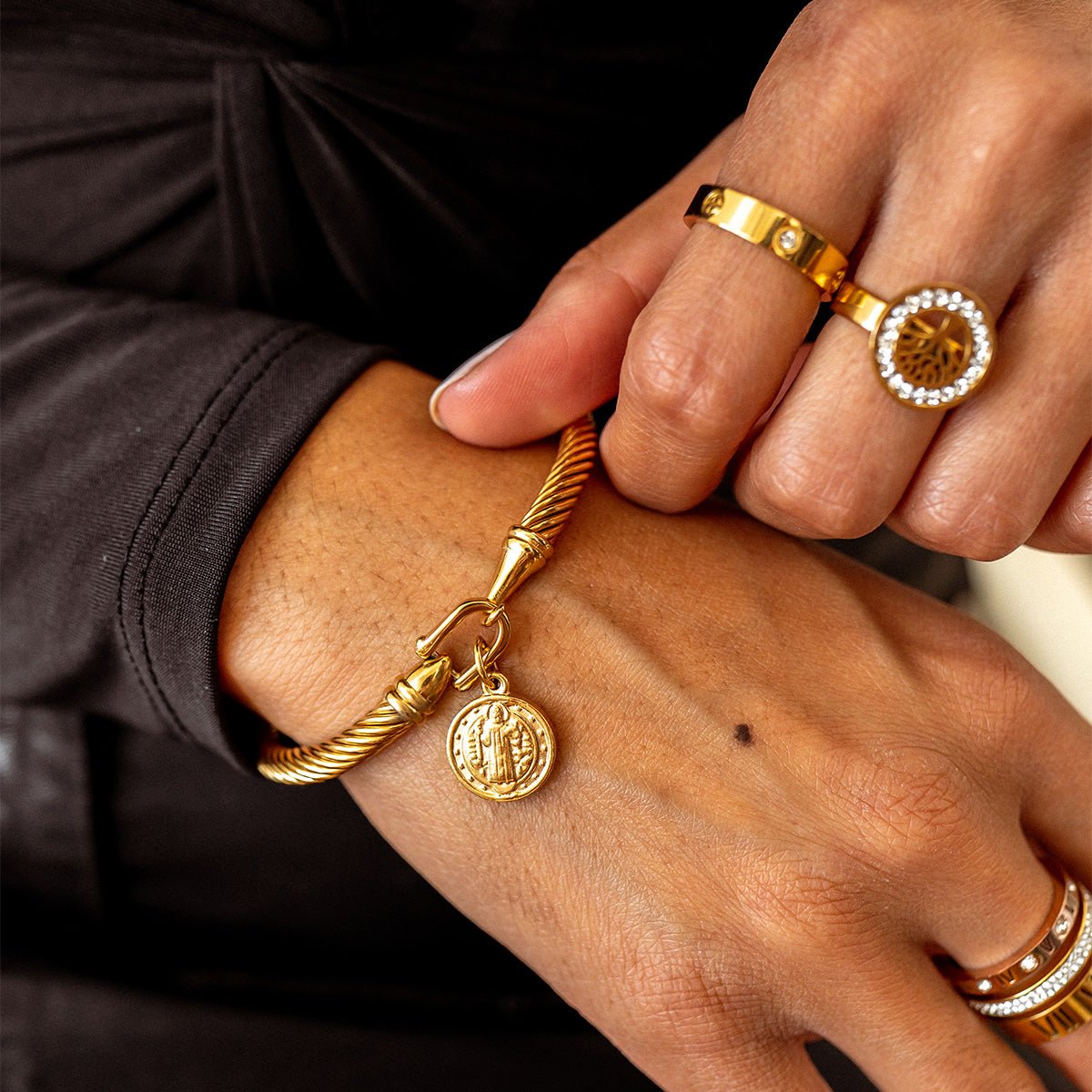 Gold São Bento Pendant Bracelet Margot