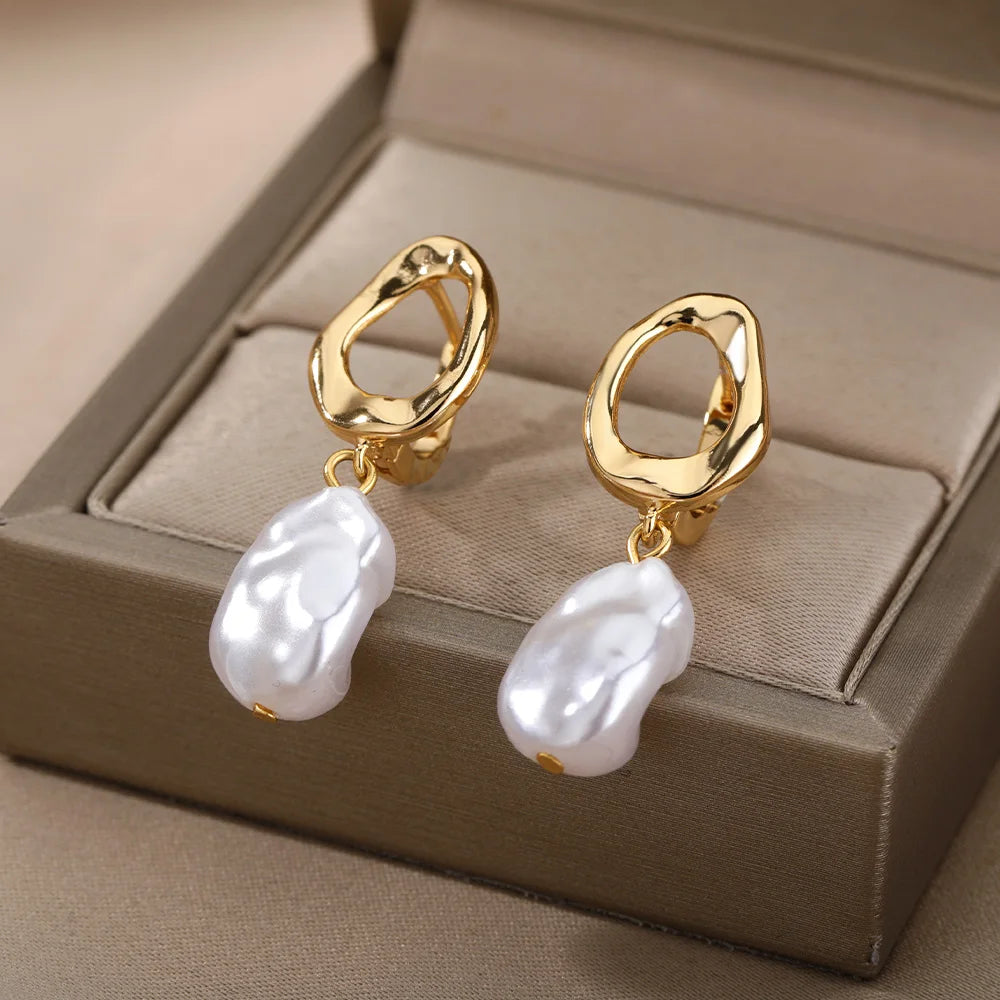 Gold Shell Starfish Earrings Margot