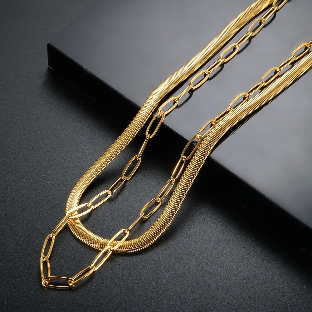 Gold Snake Chain Necklace Margot