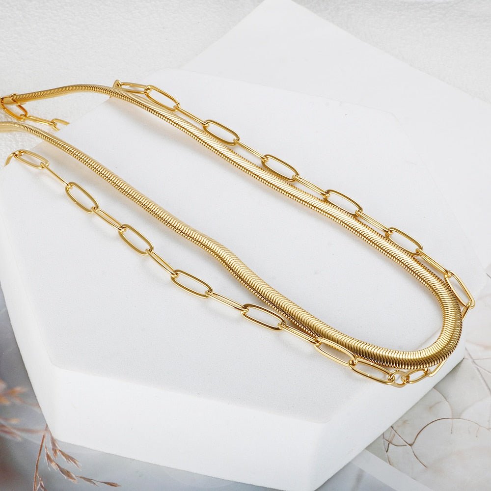 Gold Snake Chain Necklace Margot
