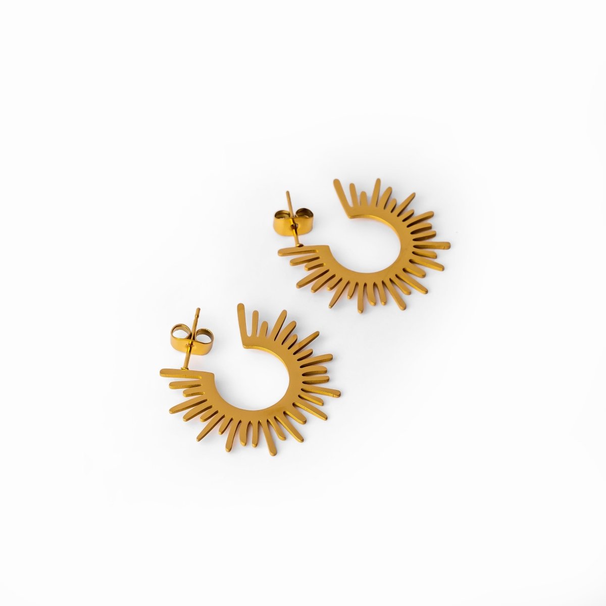 Gold Spike Hoop Earrings Margot