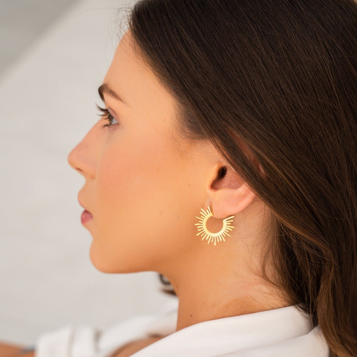 Gold Spike Hoop Earrings Margot