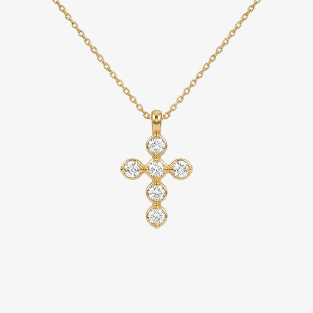 Gold Starlight Cross Necklace Margot