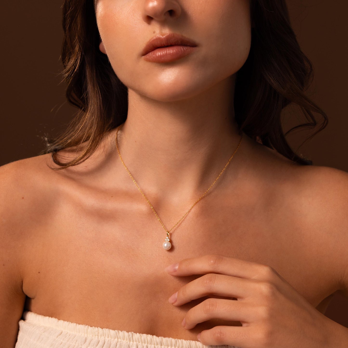 Halo Pearl Necklace Margot