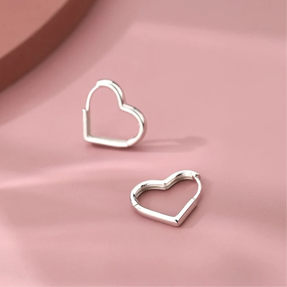 Heart-Shaped Gold Hoop Earrings Margot