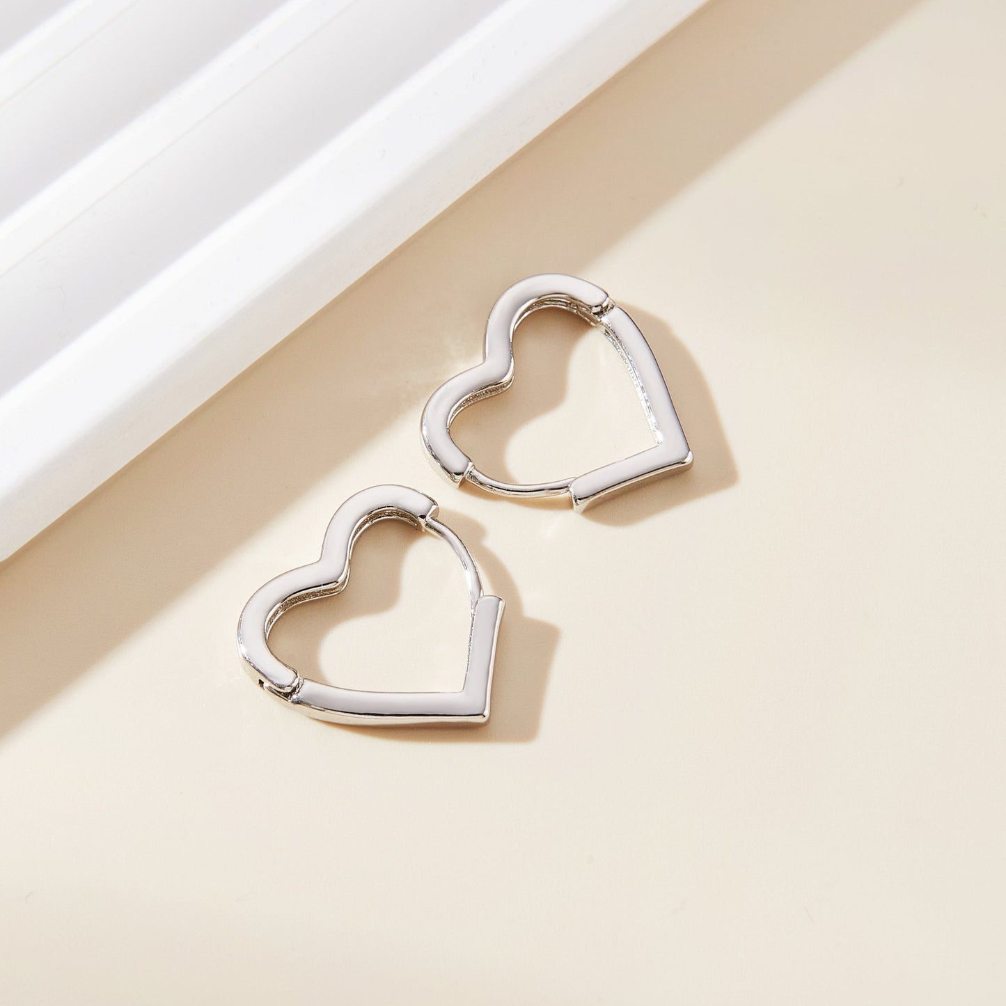 Heart-Shaped Gold Hoop Earrings Margot