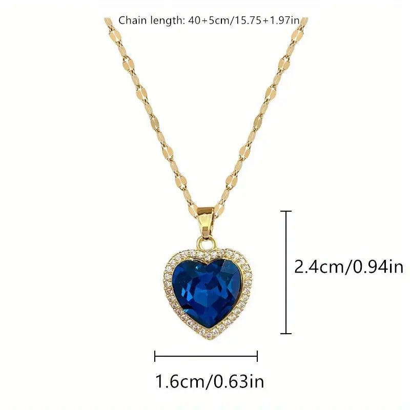 Heart Halo Gold Necklace Margot