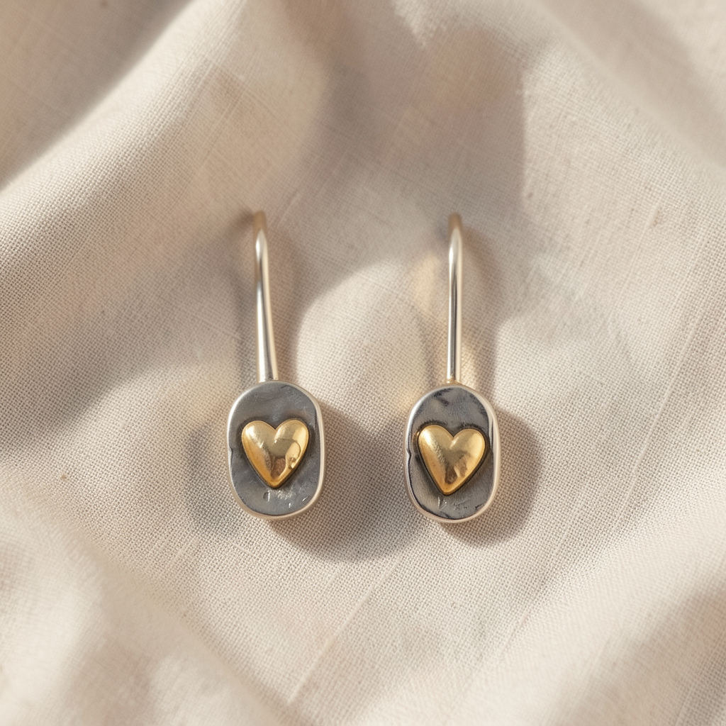 Heart Shaped Gold Earrings Margot