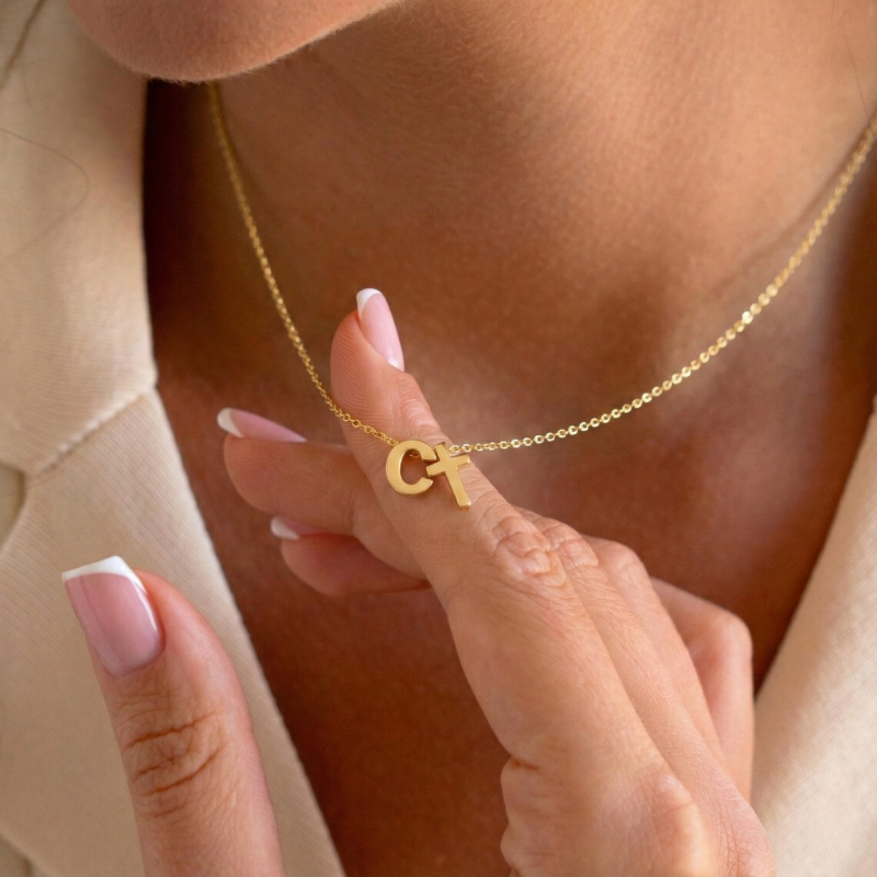Initial Gold Necklace Margot