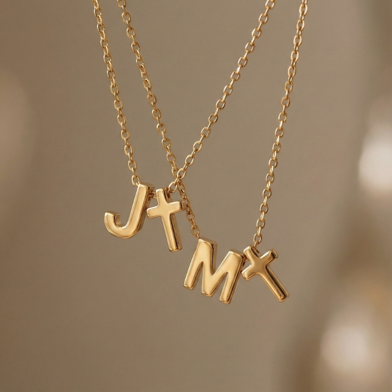 Initial Gold Necklace Margot