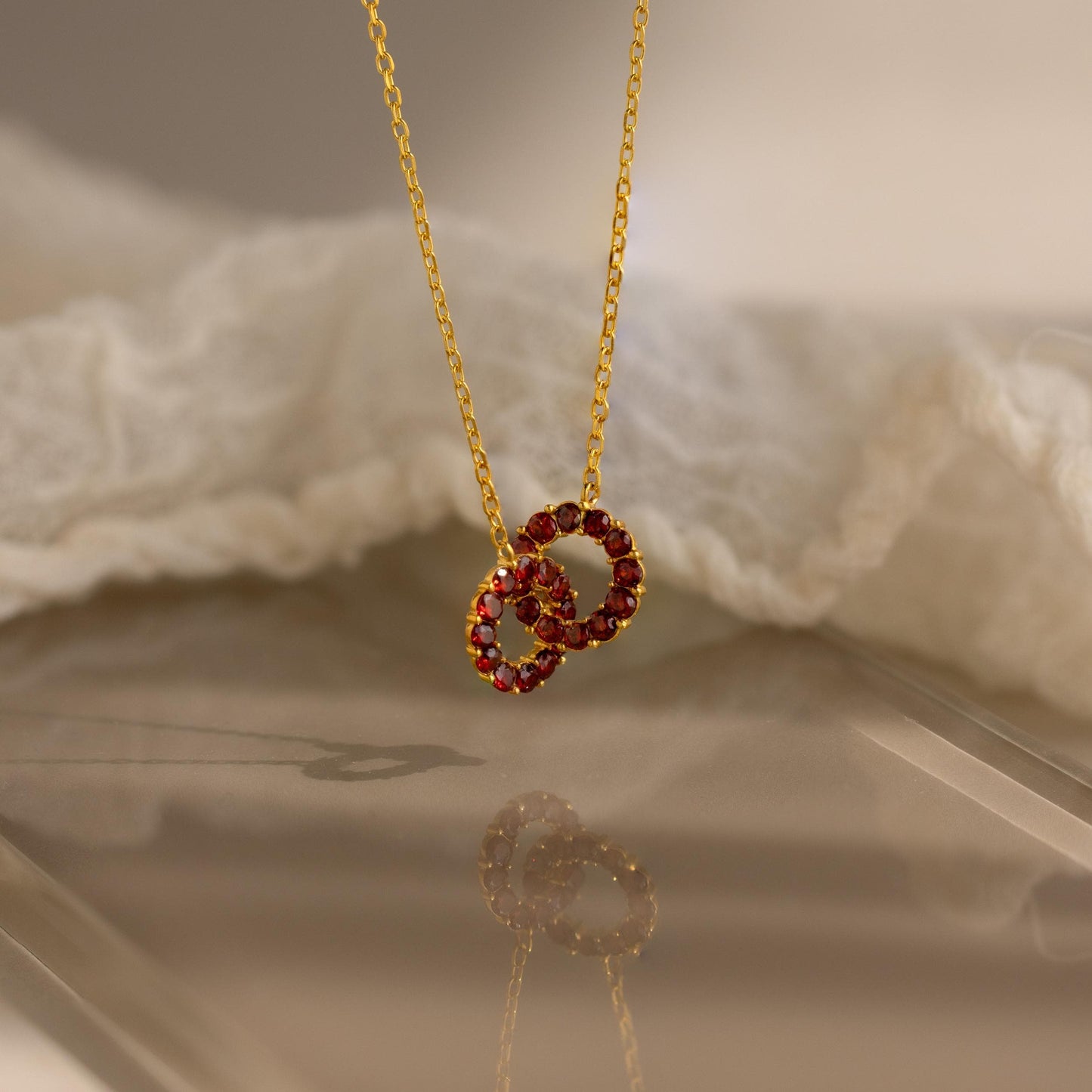 Interlocking Birthstone Necklace Margot