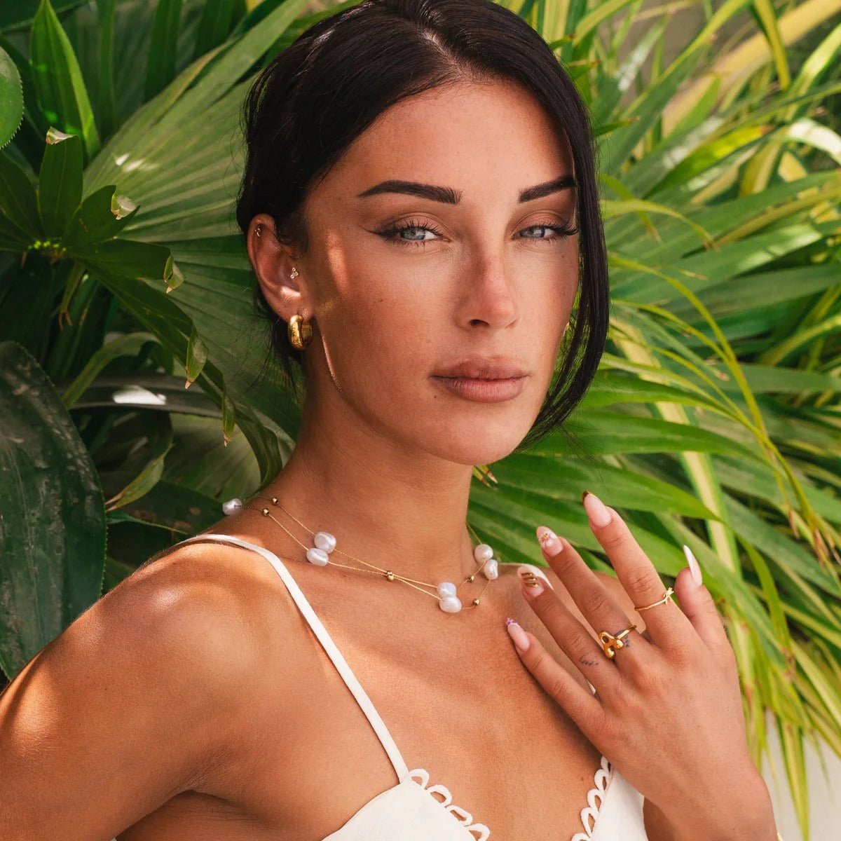 Irregular Gold Pearl Necklace Margot