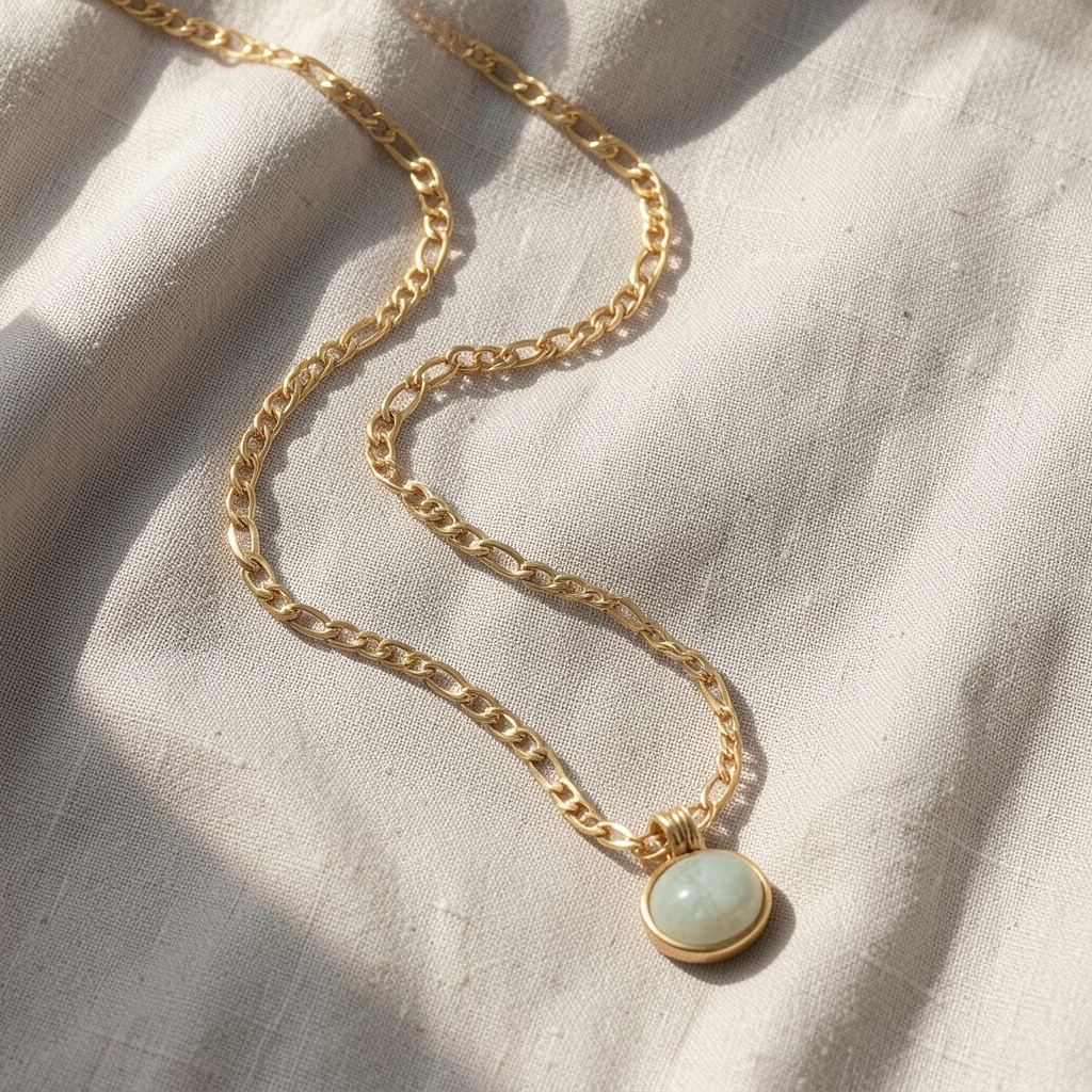 Jade Green Pendant Necklace Margot