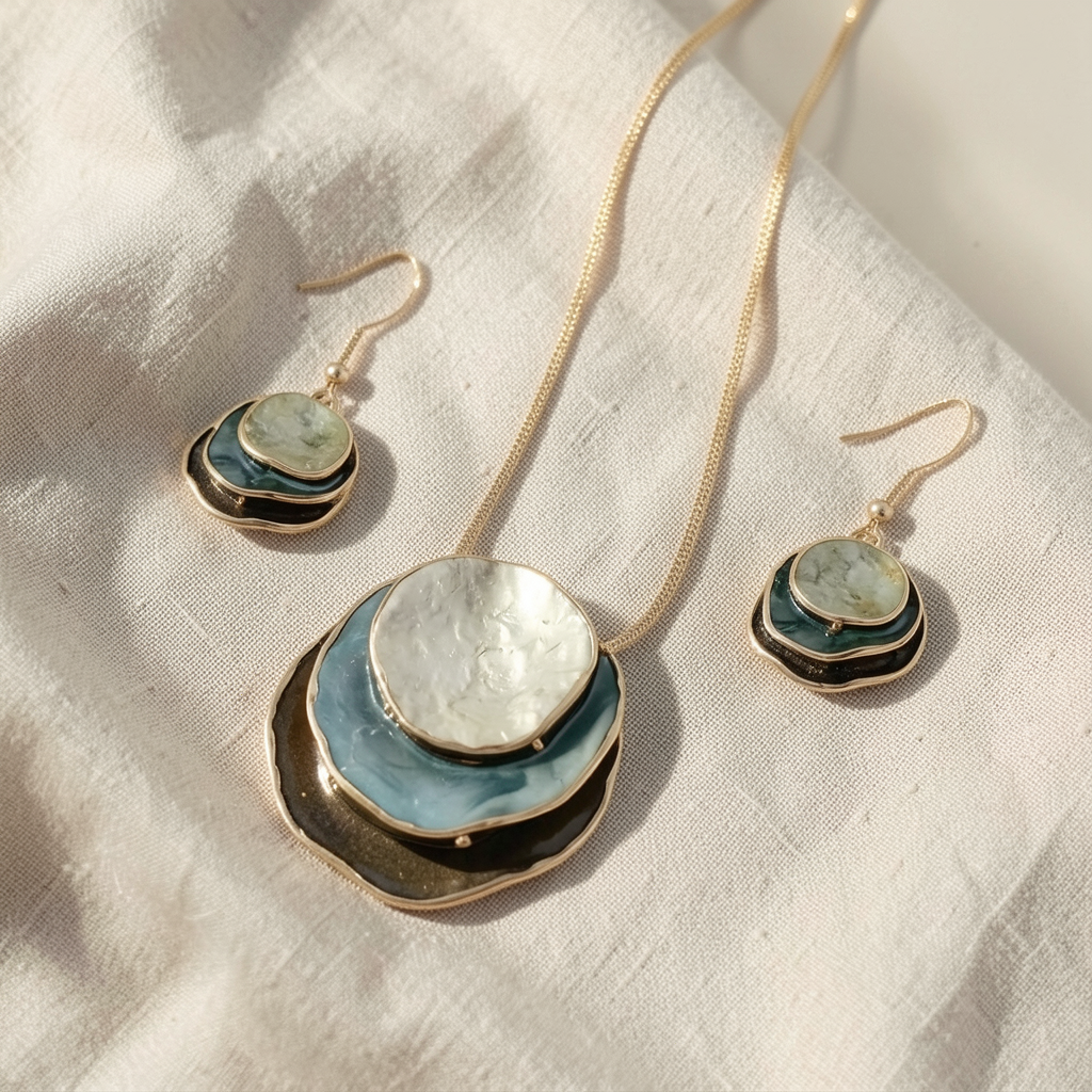 Layered Blue Stone Necklace Margot