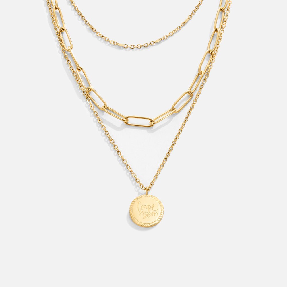 Layered Gold Coin Necklace Margot