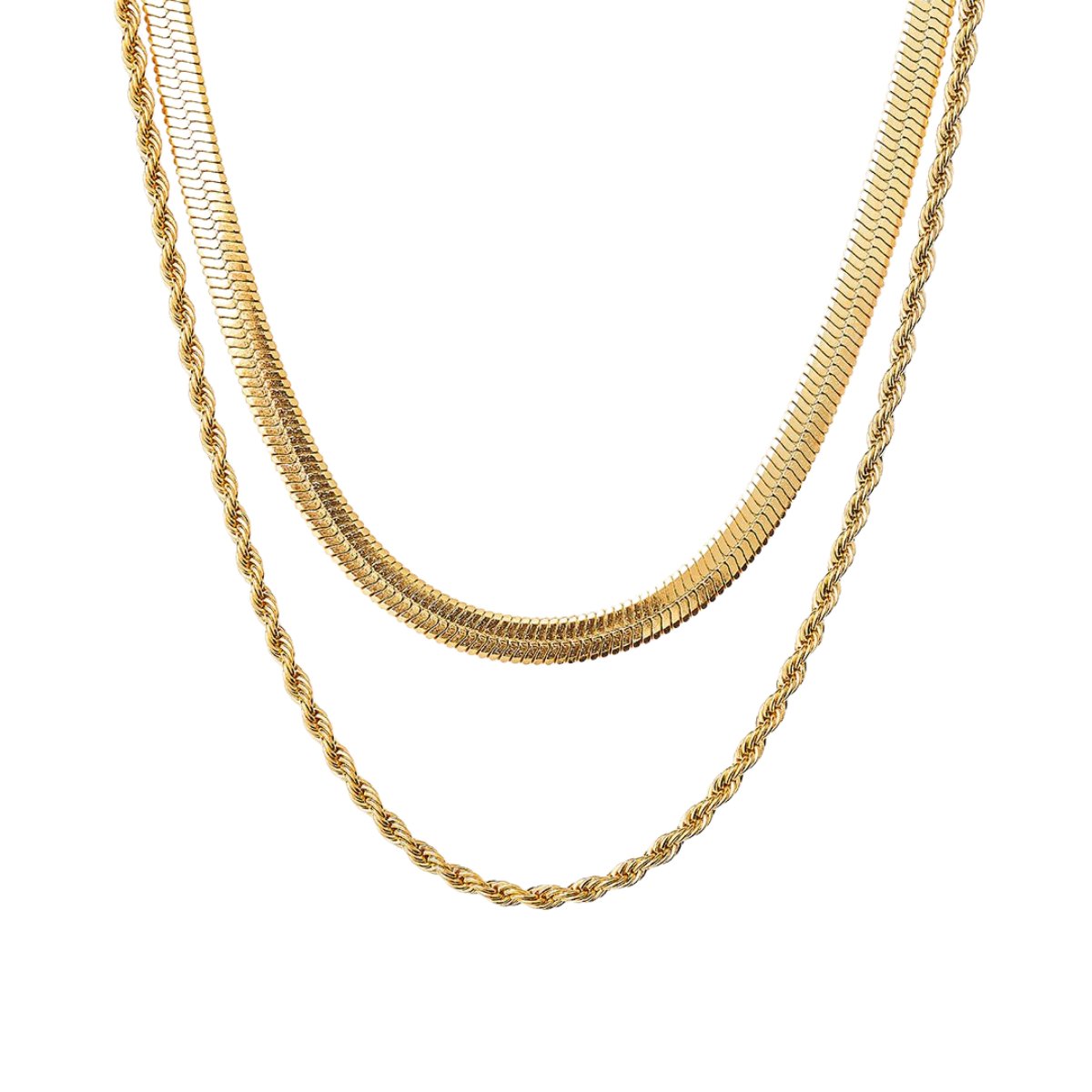 Layered Gold Fish Scale Necklace Margot