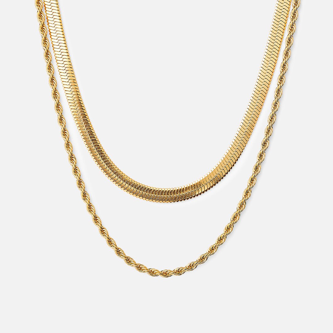 Layered Gold Fish Scale Necklace Margot