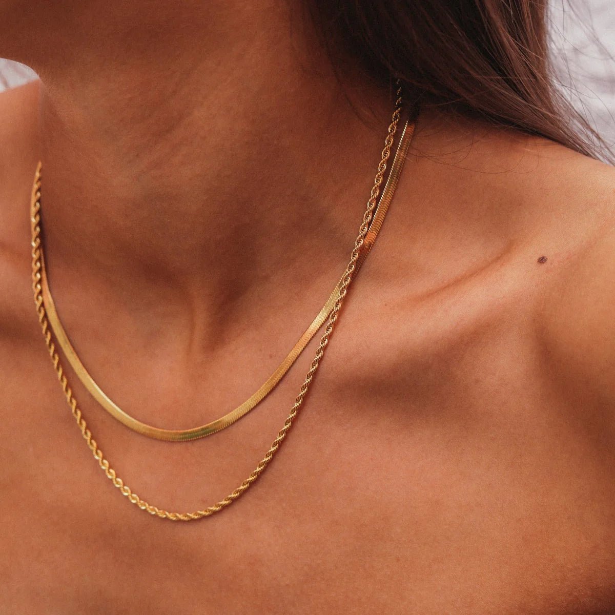 Layered Gold Fish Scale Necklace Margot