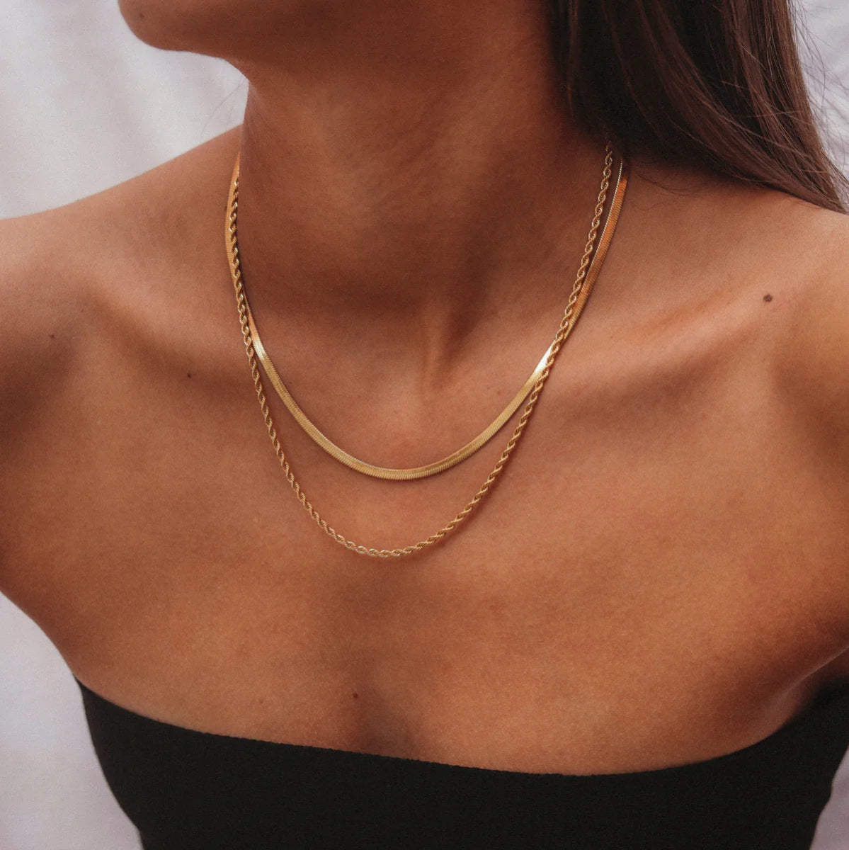 Layered Gold Fish Scale Necklace Margot