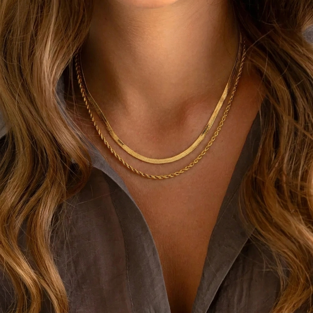 Layered Gold Necklace Margot