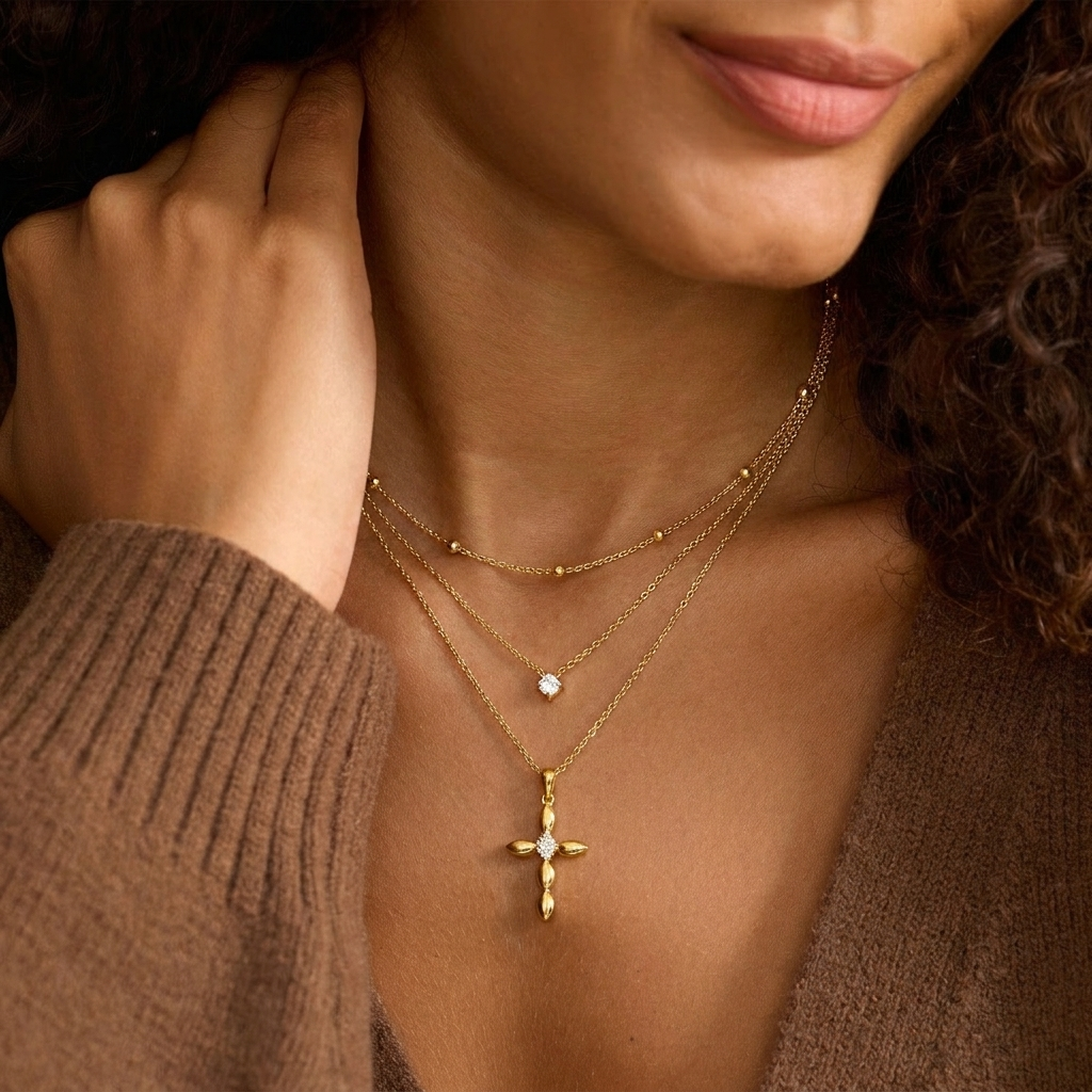 Layered Gold Necklace Margot