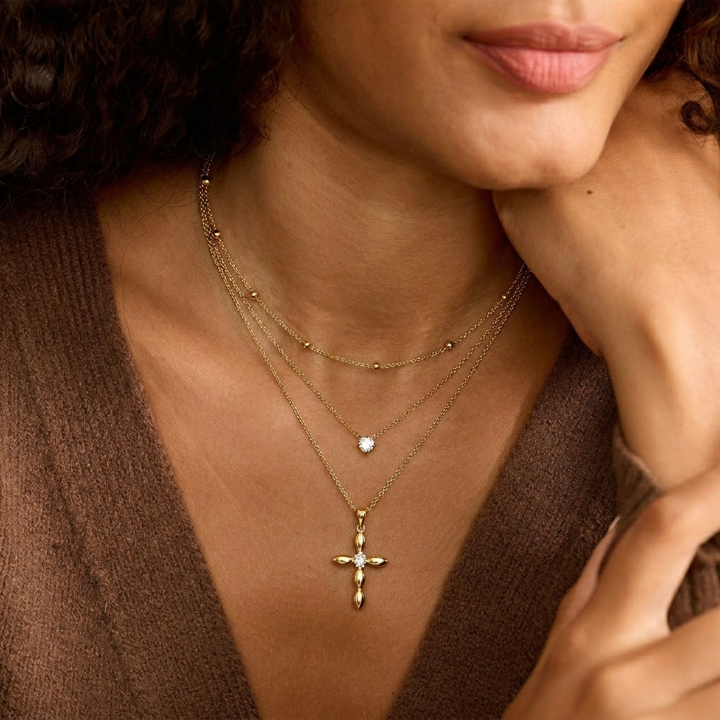 Layered Gold Necklace Margot