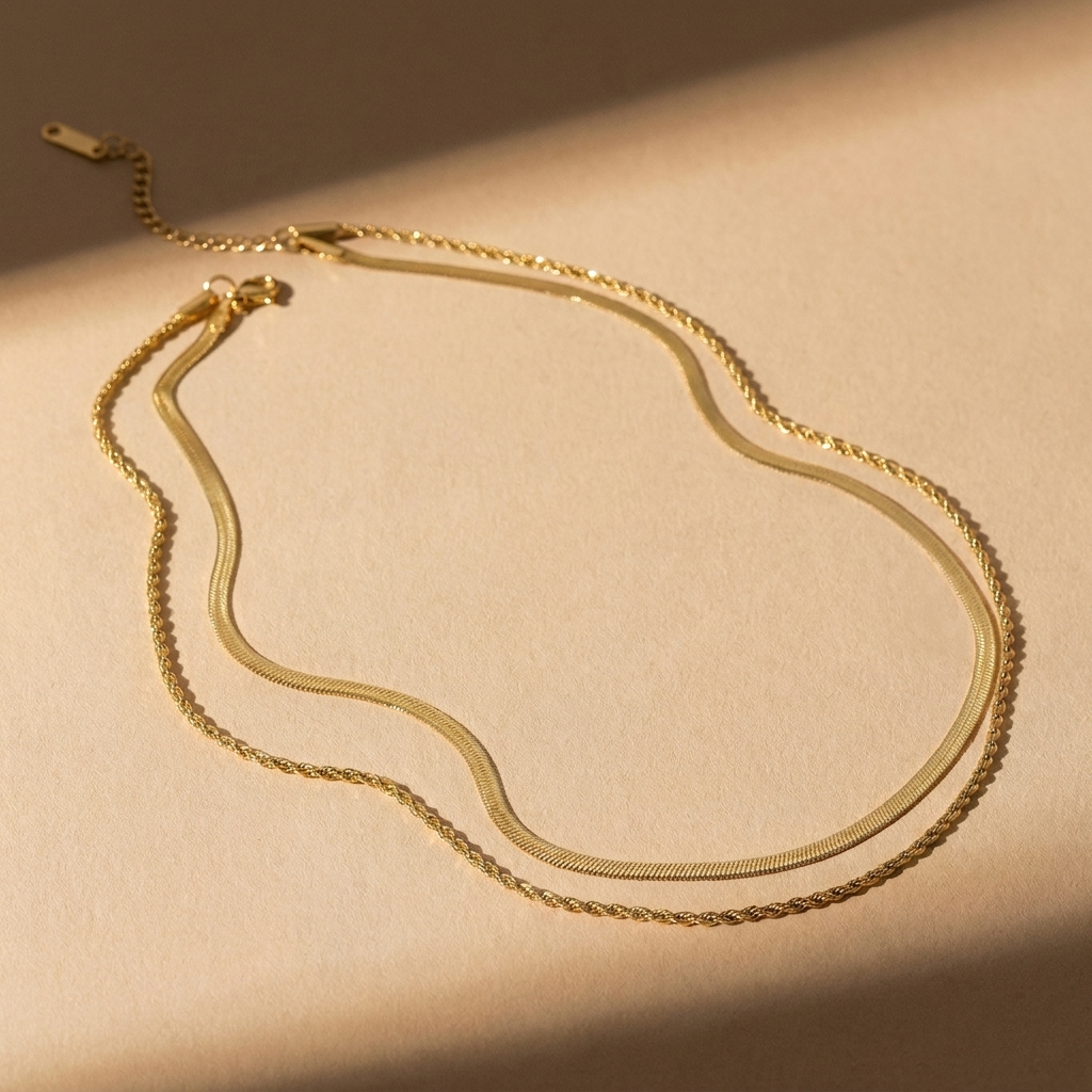 Layered Gold Necklace Margot