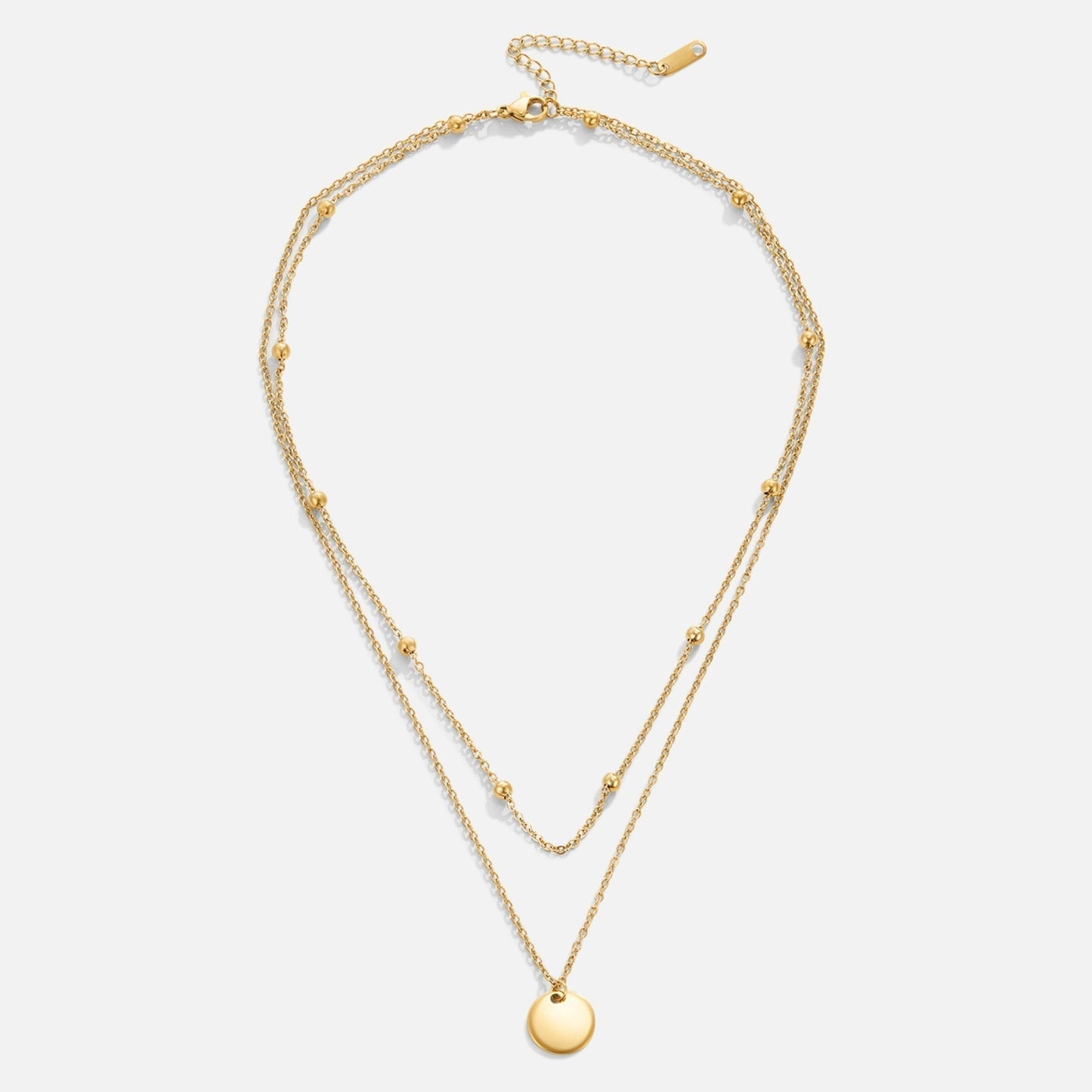 Layered Gold Necklace with Dual Design Margot