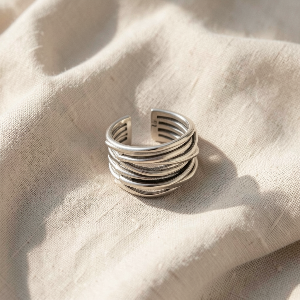 Layered Silver Ring for Everyday Wear Margot