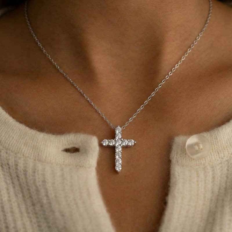 Minimalist Gold Cross Necklace Margot