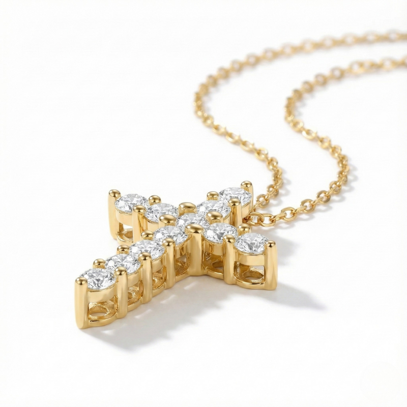 Minimalist Gold Cross Necklace Margot