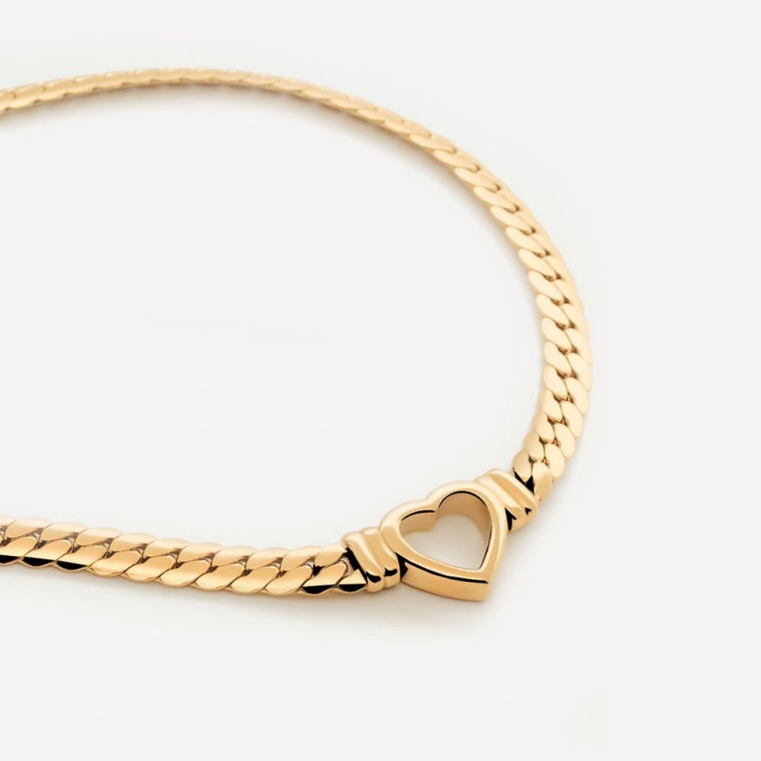 Minimalist Heart Choker Necklace Margot