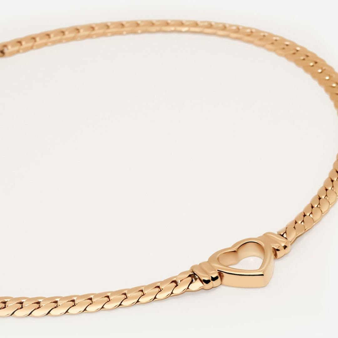 Minimalist Heart Choker Necklace Margot