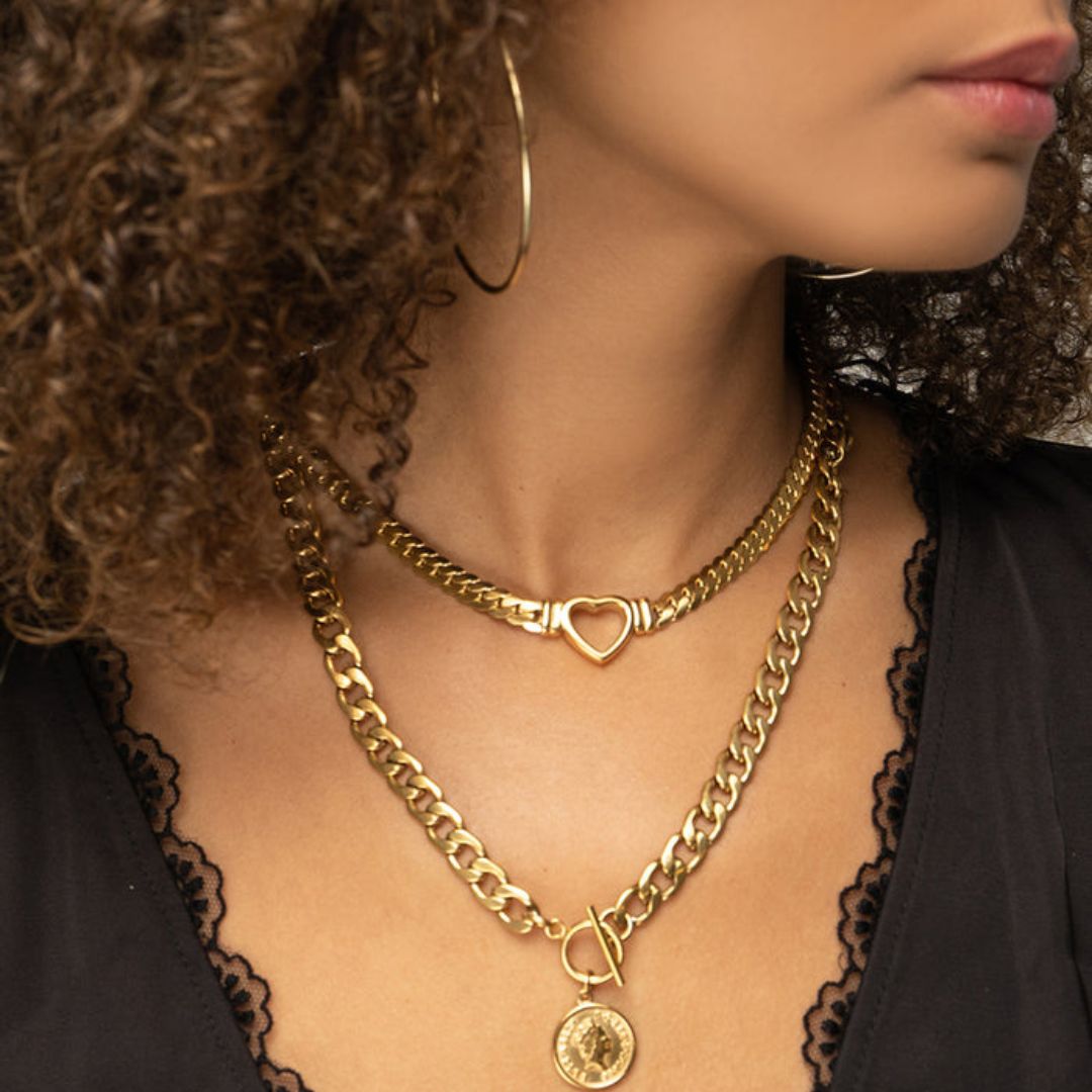 Minimalist Heart Choker Necklace Margot