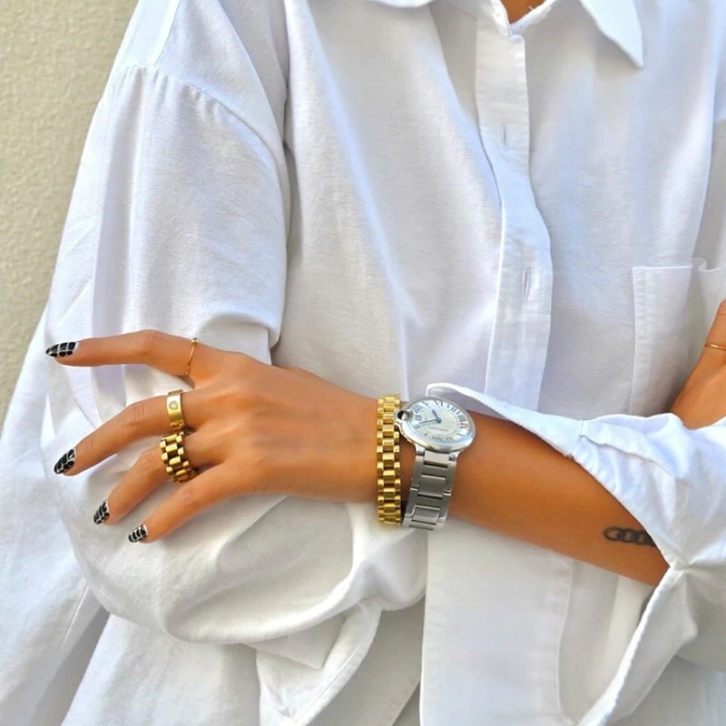 Minimalist Wide Gold Ring Margot