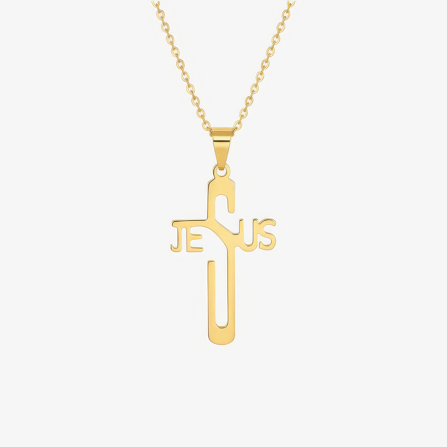 Modern Gold Jesus Necklace Margot