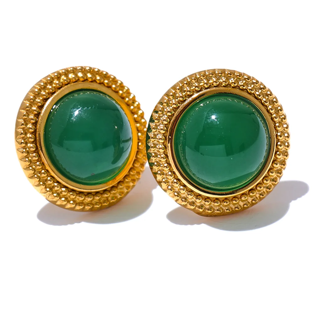Natural Stone Gold Earrings Margot