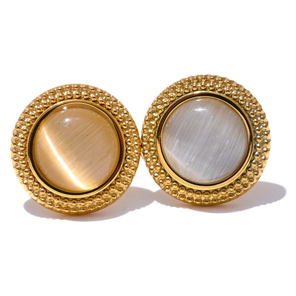 Natural Stone Gold Earrings Margot