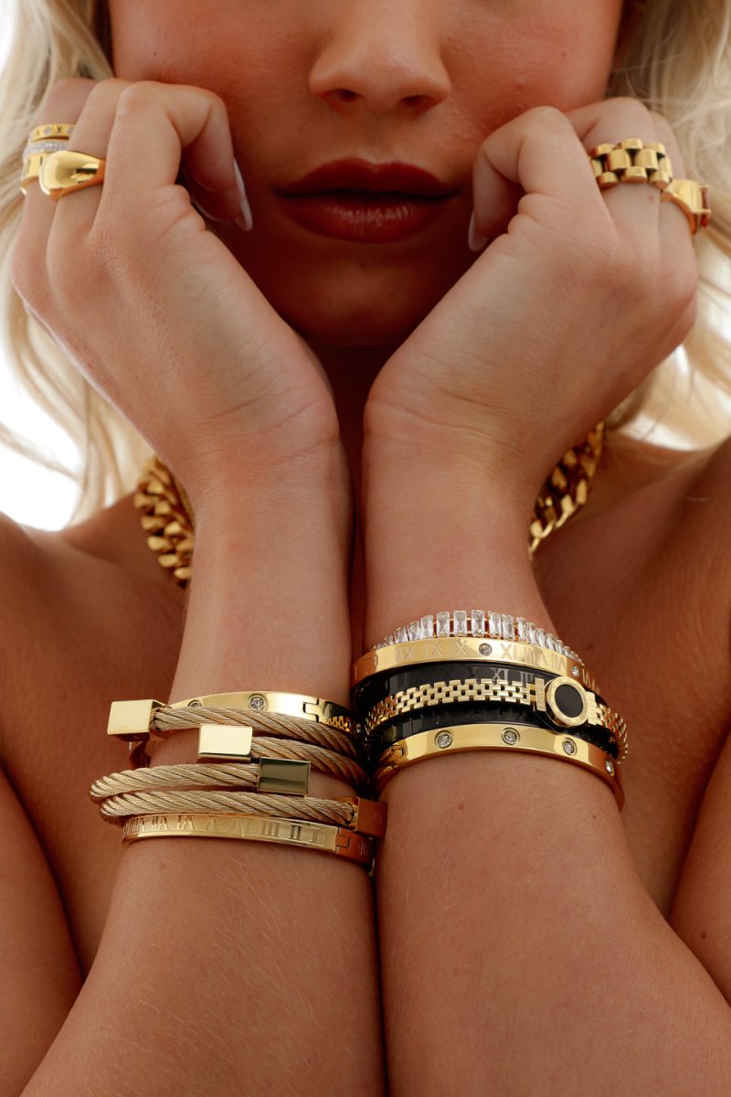 Onyx Stone Gold Bracelet Margot