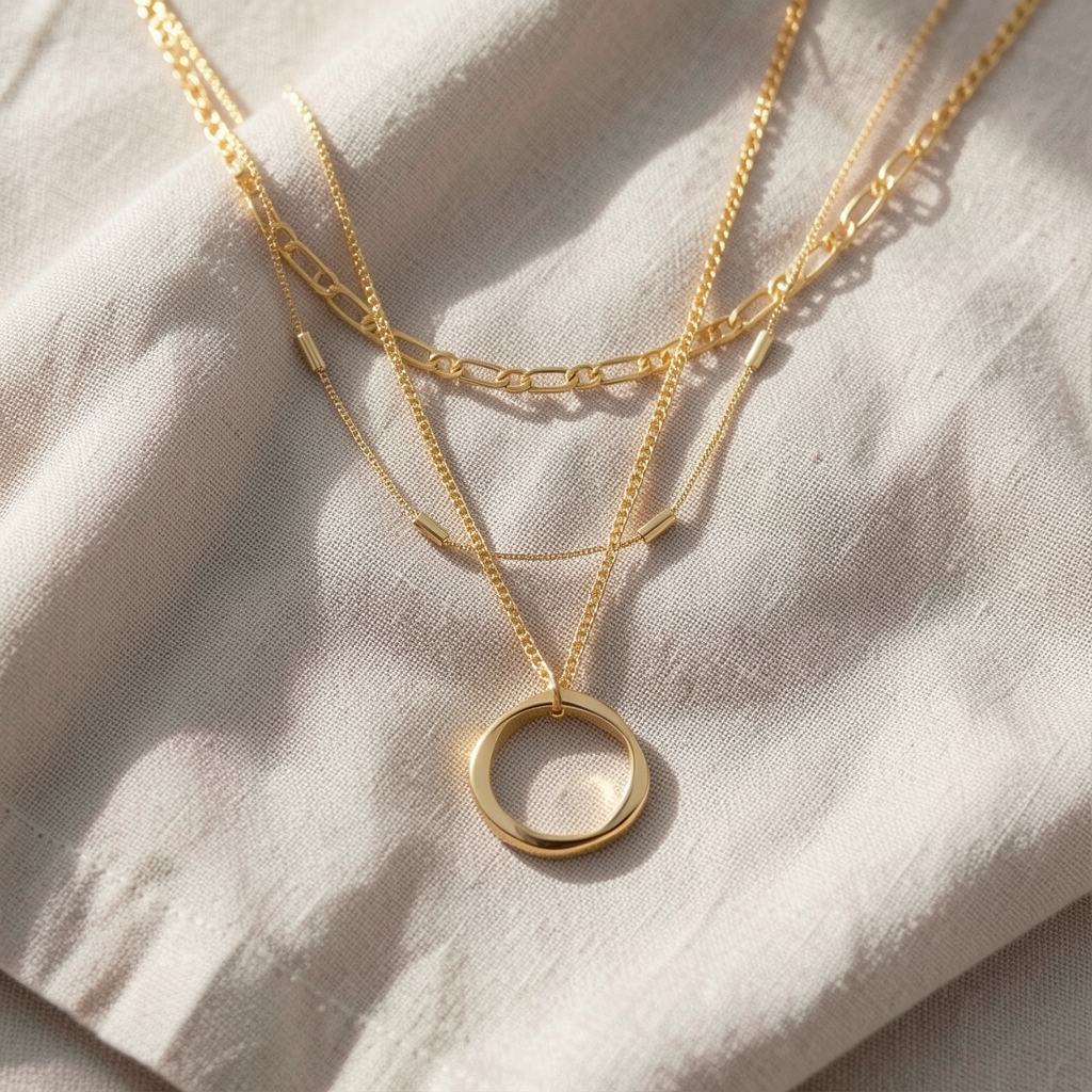 Open Circle Gold Necklace Margot