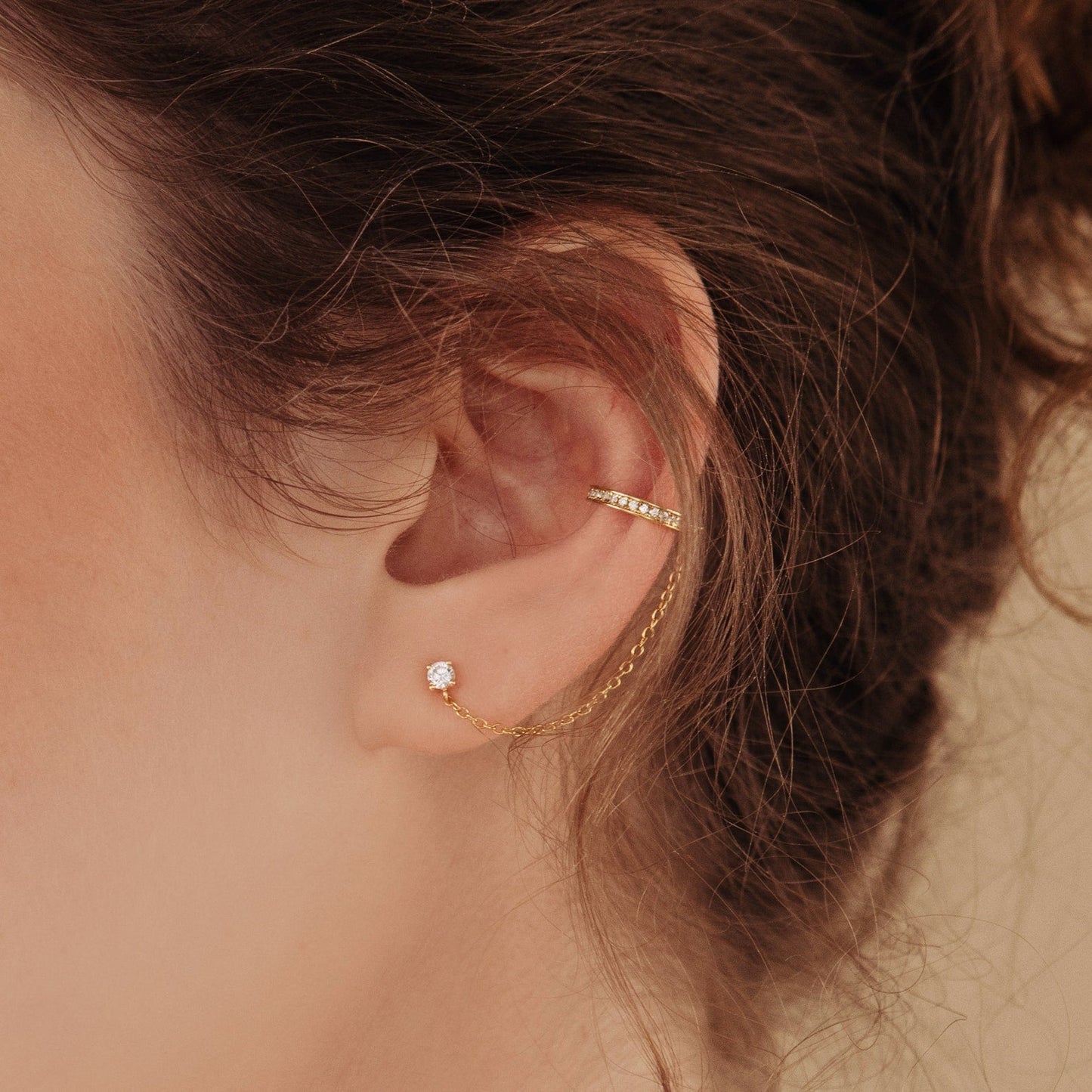 Pave Chain Earrings Margot