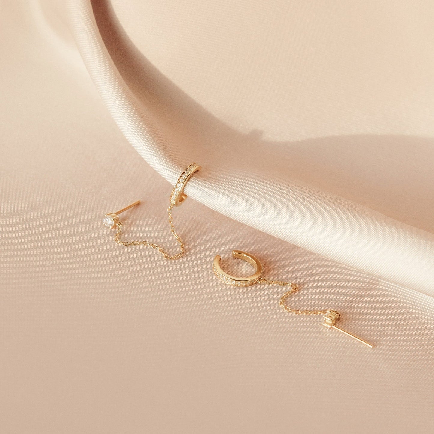 Pave Chain Earrings Margot