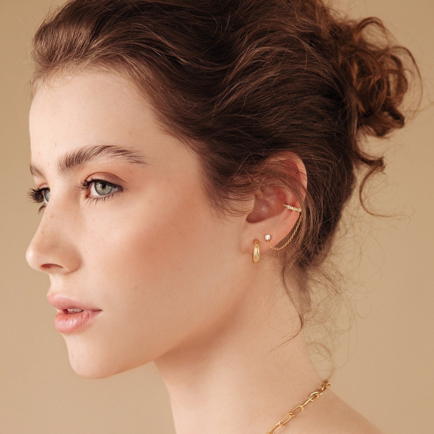 Pave Chain Earrings Margot
