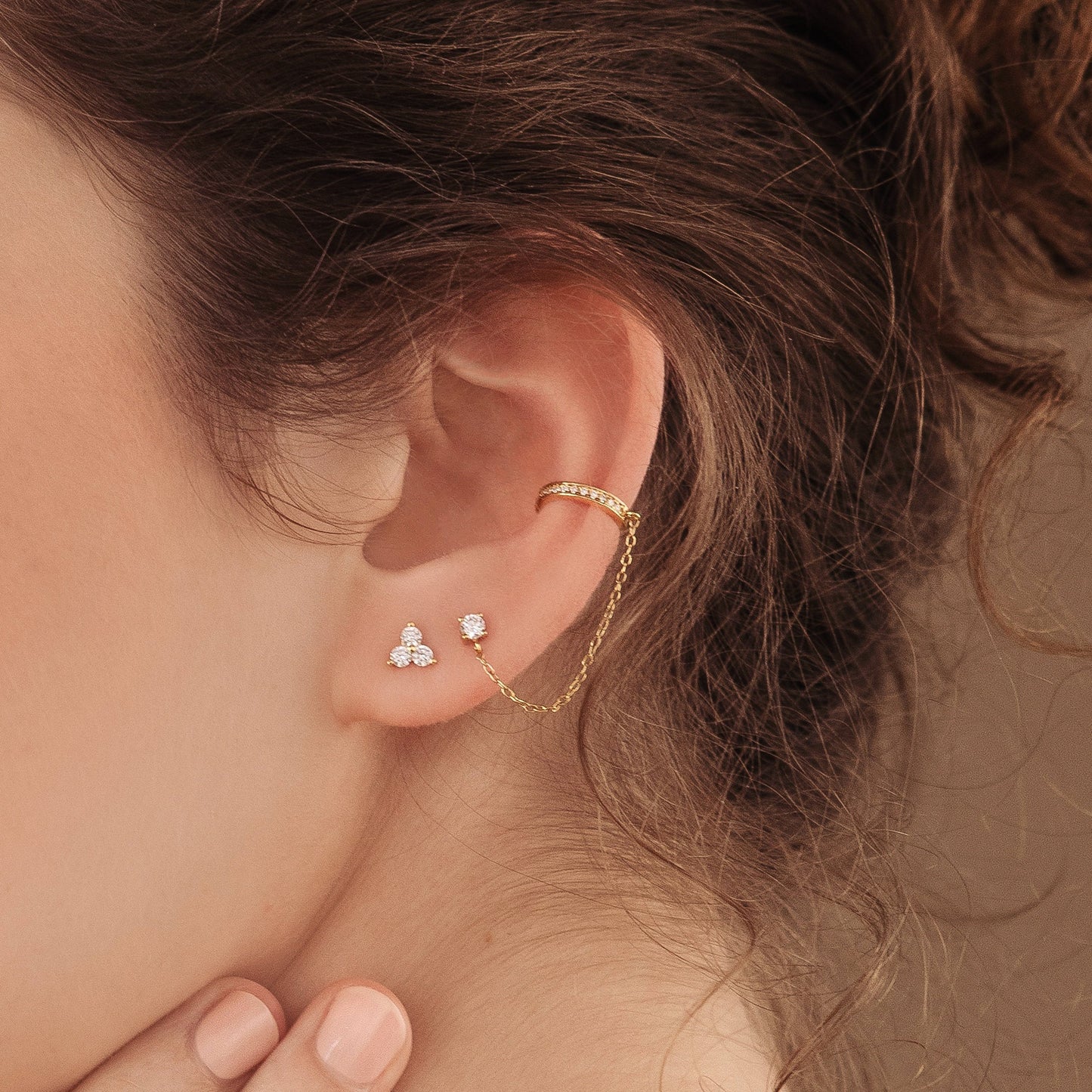 Pave Chain Earrings Margot