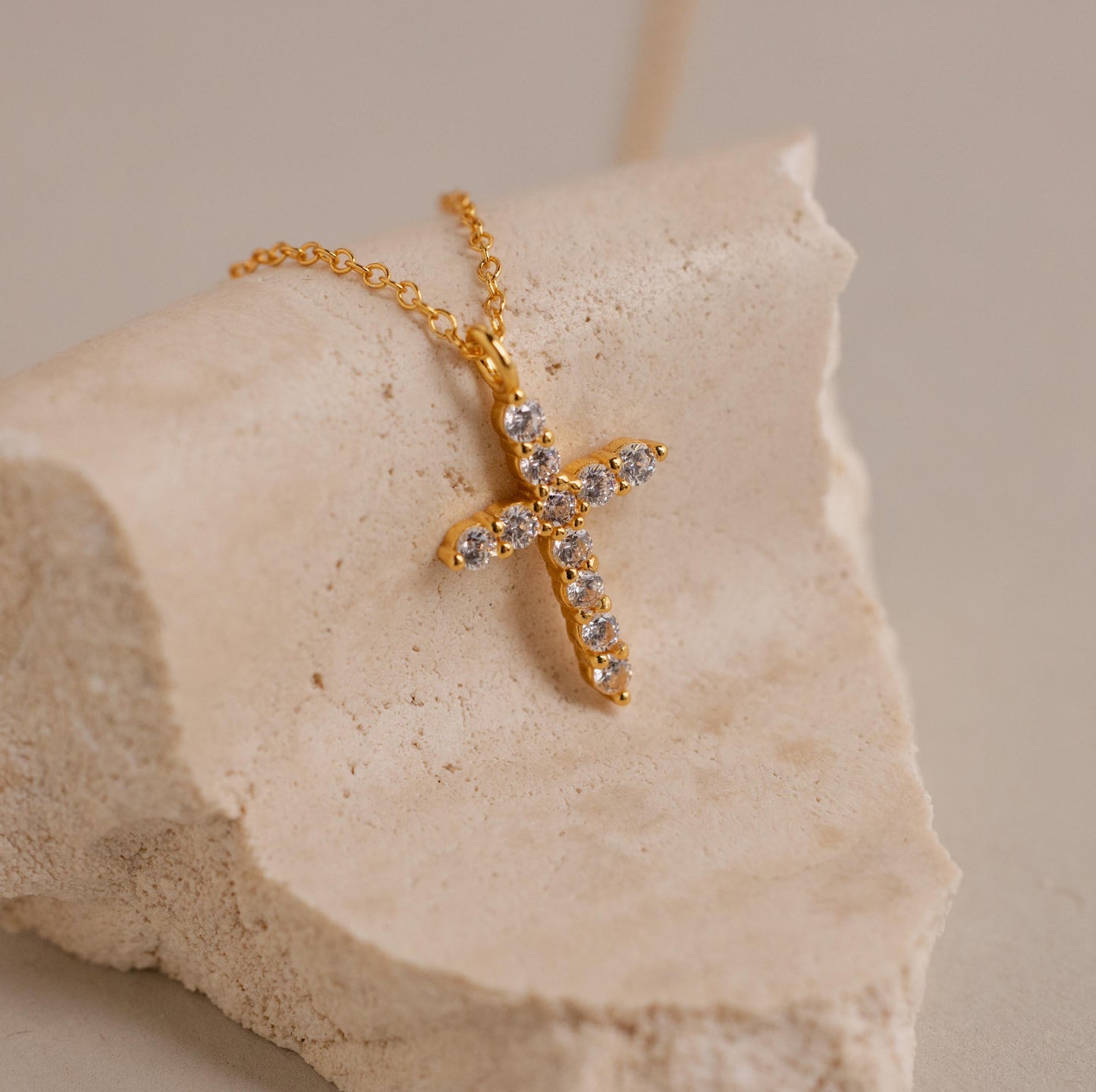 Pave Cross Necklace Margot