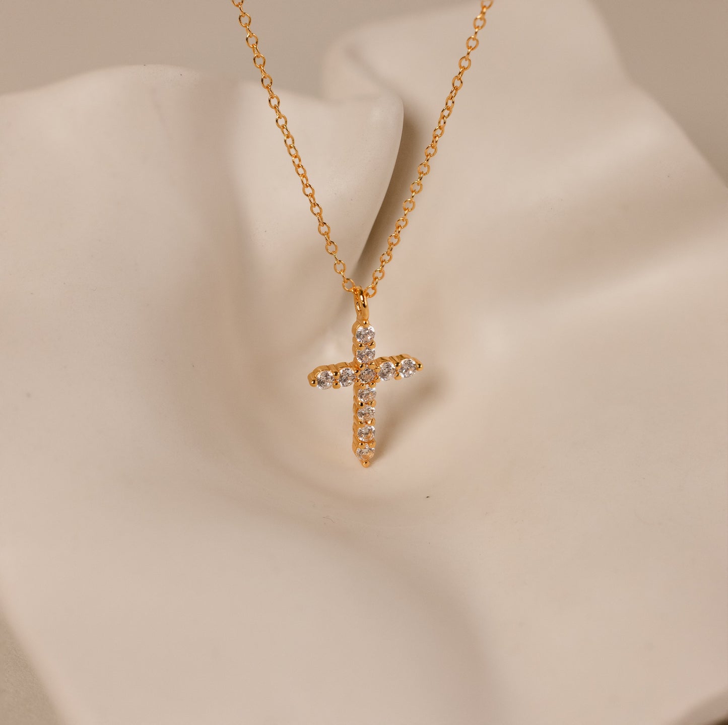 Pave Cross Necklace Margot