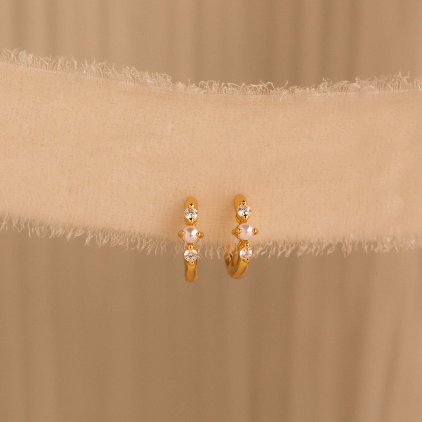 Pearl Diamond Earrings Margot