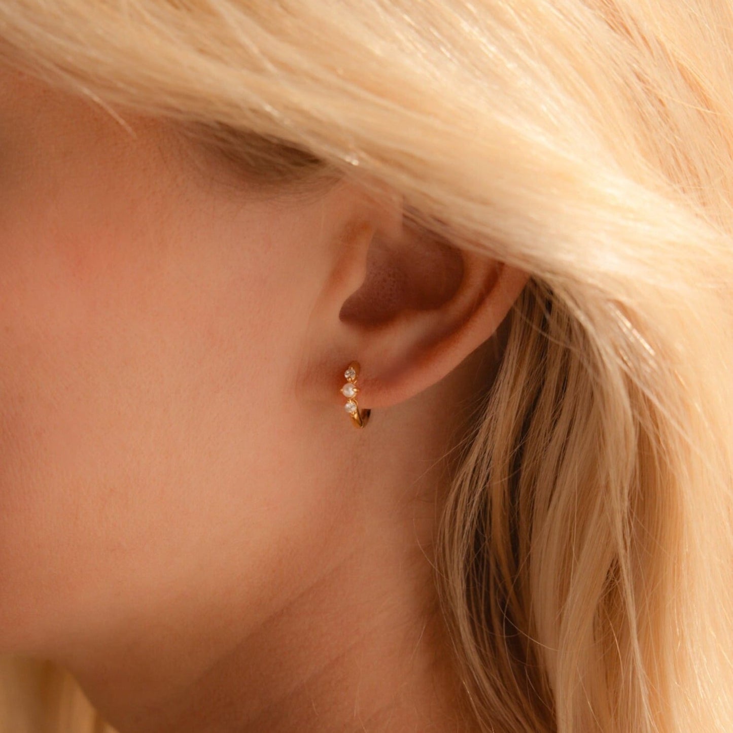 Pearl Diamond Earrings Margot
