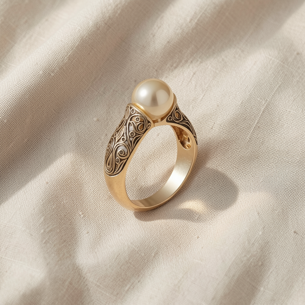 Pearl Gold Ring Margot