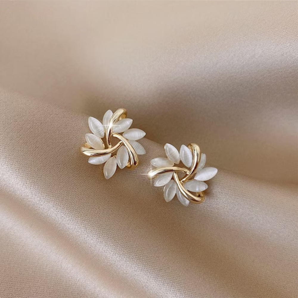 Petal Gold Opal Earrings Margot
